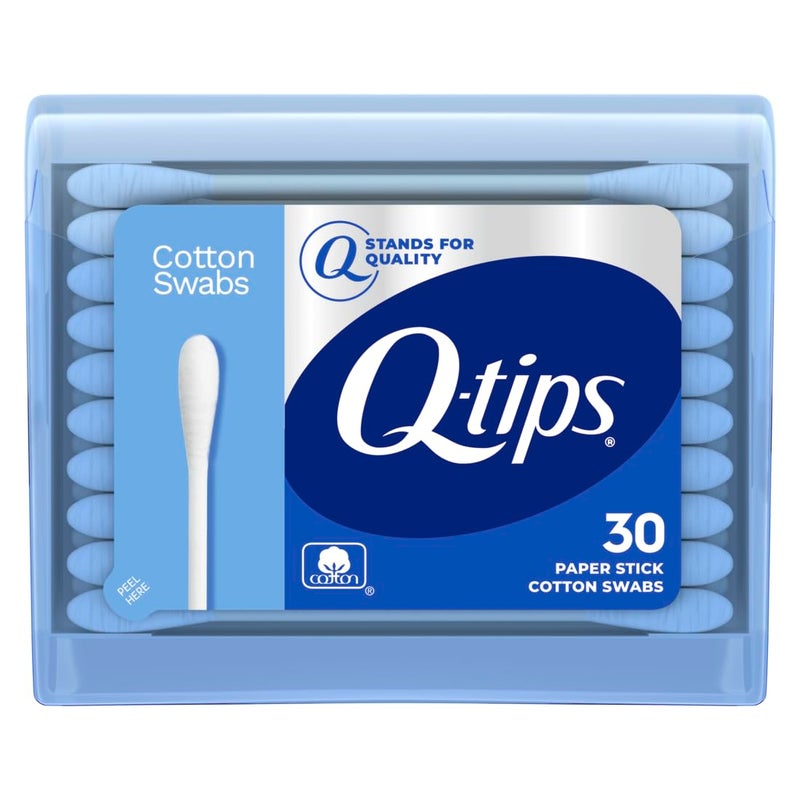 Q-tips Swabs Travel Pack,30 Count, Pack of 1 blue - Image 1