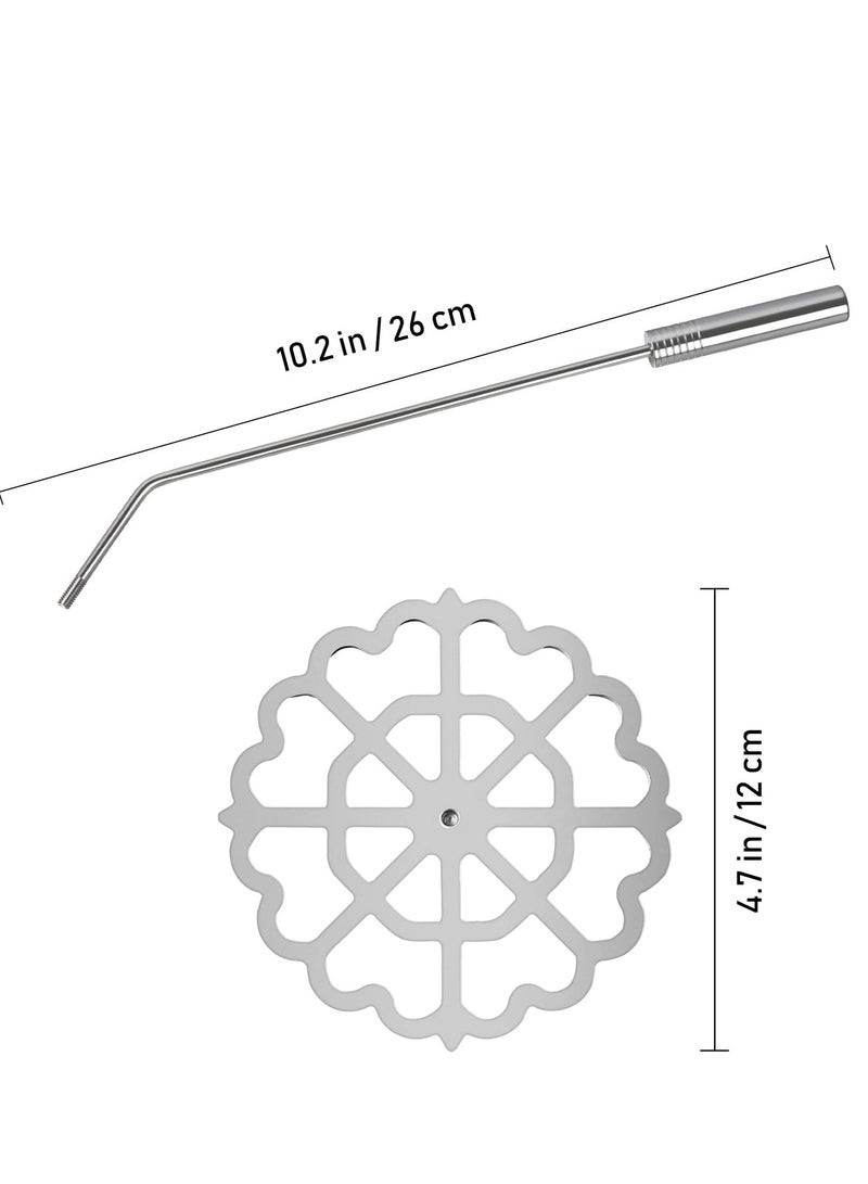 ROTEL Bunuelos Mold with Handle,Rosette Timbale Iron Set Aluminum Waffle Molds with Handle,Funnel Cake Ring,Molde Para Buñuelos De Viento Maker Mexicanos,Rosette Cookie Cutter Tool - Image 4