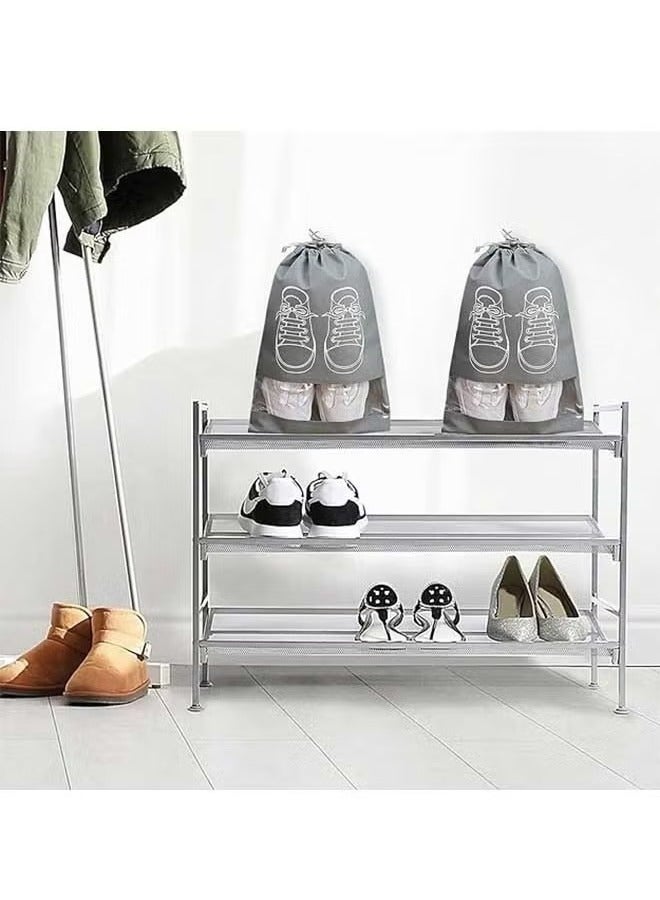 5 Pieces Travel Shoe Storage Bag, Non-Woven Storage Bag, Portable Shoes Pouch ,with Transparent Window for Daily and Travel Use  - Image 4