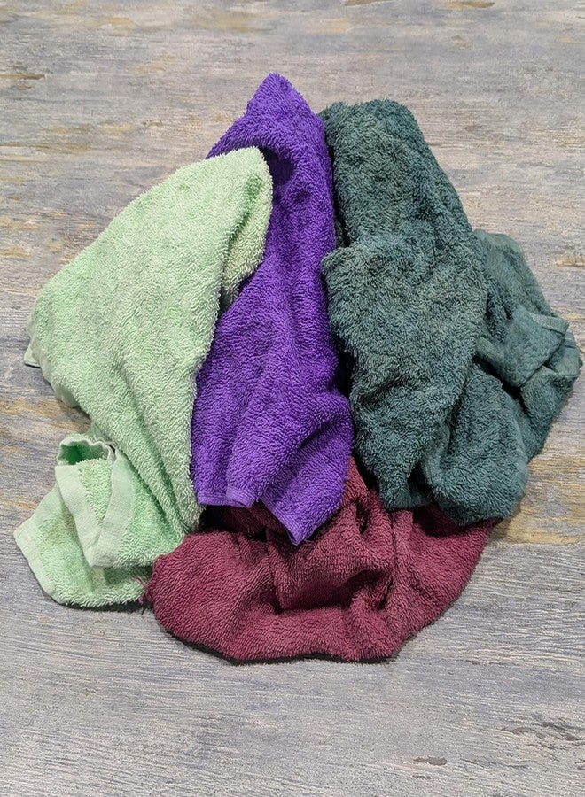 SupremePlus Recycled Color Terry Cloth Rags (10 lbs. Bag) - Super Absorbent Cotton Towel Cleaning Rags for Garage, Shop Rags, Industrial Use & Housekeeping - Shop Rags Bulk - Image 2