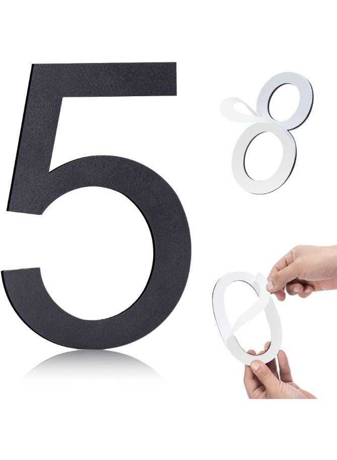 RATSAW House Numbers for Outside Large Self-adhesive House Numbers 6 Inch Stainless Steel House Number for Exterior House Address Garage Gate Street Farmhouse Garden Number 5