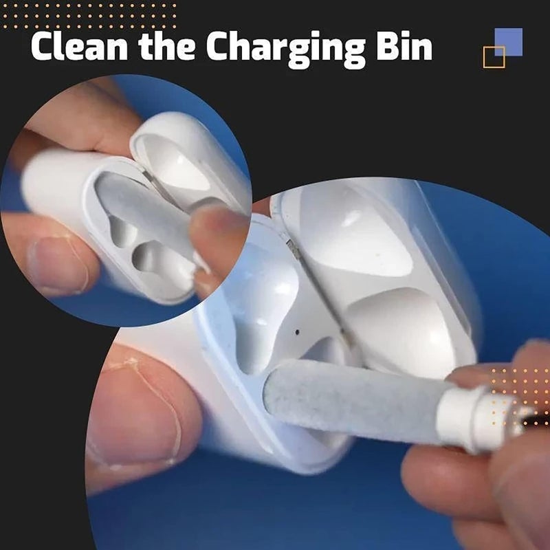 Earbuds Clean Pen Cleaning Pen for Airpods Pro 1 2 3Multi-Function Cleaner Kit Soft Brush for Bluetooth Earphones Case, Wireless Earphones Cleaning Tools for Lego Huawei Samsung MI - Image 4