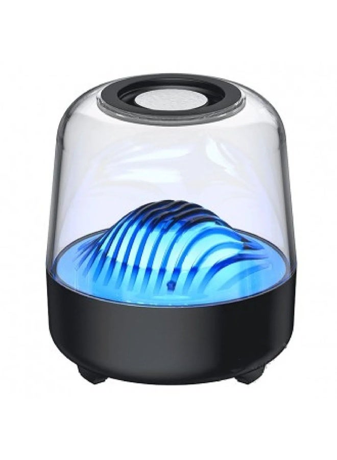 Colorful Light Bluetooth 5.0 Transparent Speaker Portable Wireless Speaker with TF Card Support Creative Sound System with Card Insertion Feature Ideal Gift for Music Lovers - Image 1