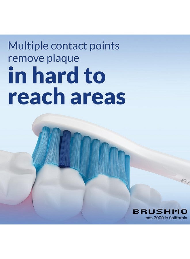 Brushmo Sensitive Extra Soft Bristle Compatible for Philips Sonicare Replacement Toothbrush Heads HX6053/64, Gentle Yet Effective Cleaning for Sensitive Teeth and Gums, White, BM658, 8pk