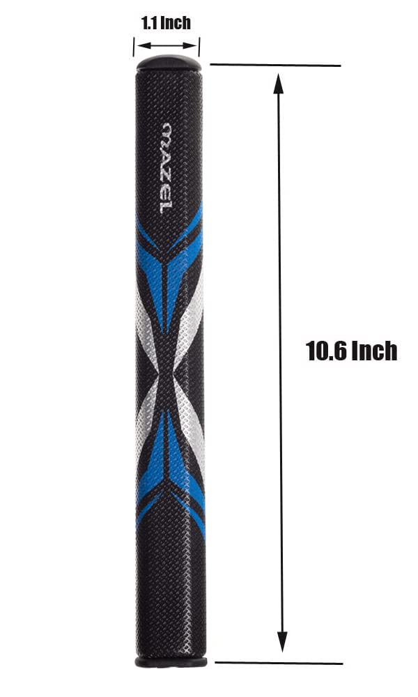 MAZEL Ultra-light Golf Putter Grip for Men - 2.0 Advanced Surface Texture Non-slip Golf Grip,Great Comfortable Feel and More Consistent Stroke. (Black Blue) - Image 3