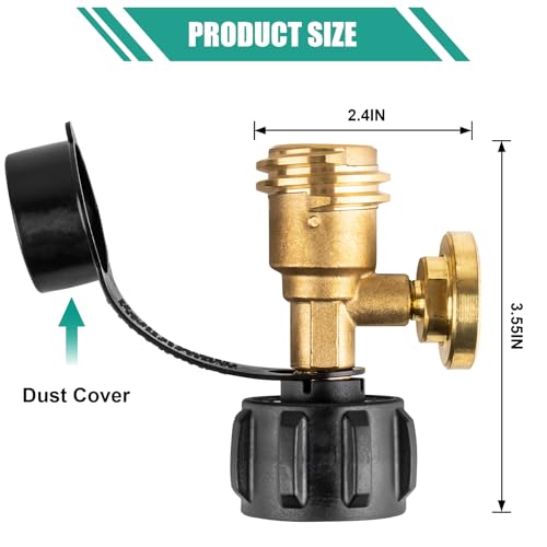 Aikyciu 2 PCS Propane Tank Gauge with Leak Detector, Universal Level Indicator for 5-40lb Tanks, Compatible with Camping Stoves, Heater, BBQ Grills, Gas Burners and More, QCC 1/Type 1 Connection - Image 2