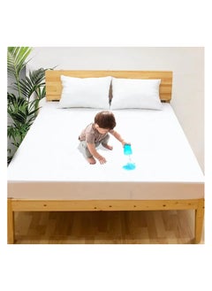 Fabienne Waterproof Mattress Protector Super King Size 200x200cm Tencel+TPU High Absorption Pad Cover for Bed Deep Pocket Fitted Style 100% Waterproof Mattress Protector for Super King Size Bed White  - Image 1