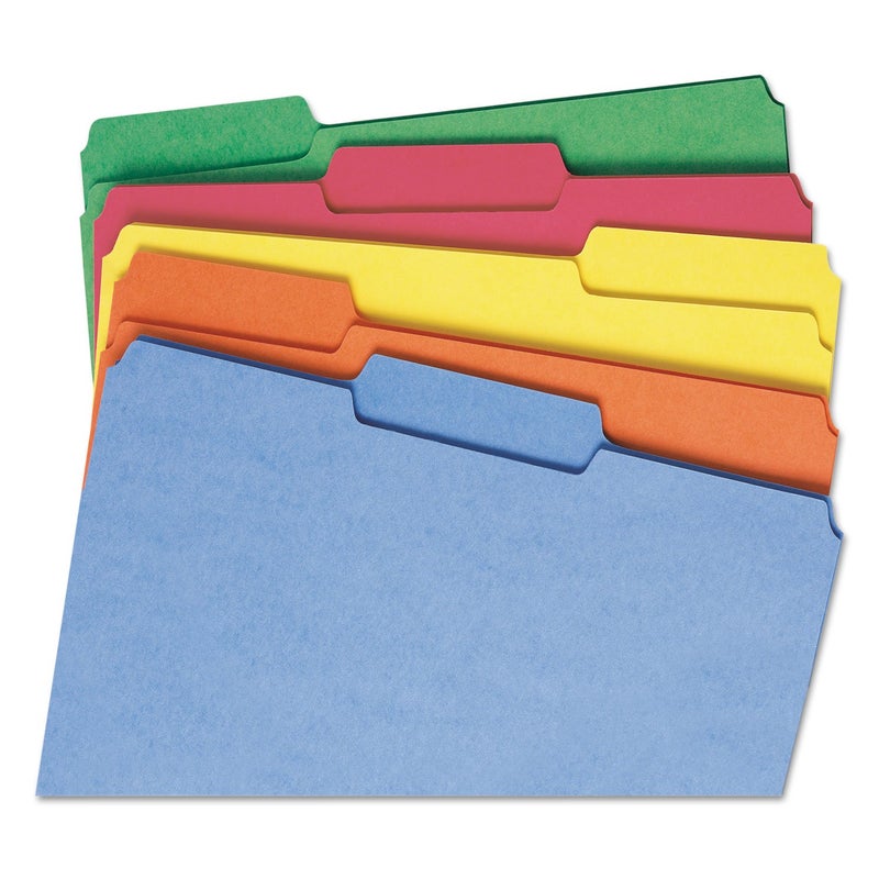 Smead File Folder, Reinforced 1/3-Cut Tab, Letter Size, Assorted Colors, 100 per Box (11993) - Image 2