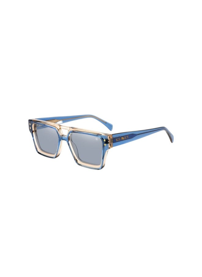 Kemet Eyewear Rectangular Full Rim Unisex Sapphire Blue Gray Lens  - Image 1