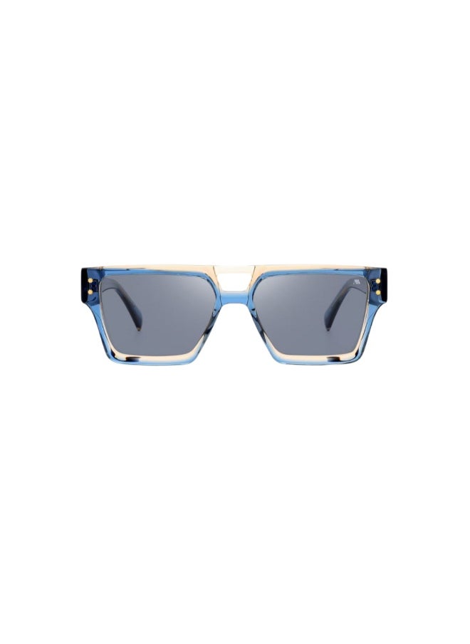Kemet Eyewear Rectangular Full Rim Unisex Sapphire Blue Gray Lens  - Image 2