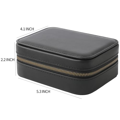 NGVRC Genuine Leather Guitar Pick Case Holder Box, Acoustic Electric Guitar Accessories Gift for Guitar Player (Black) - Image 2