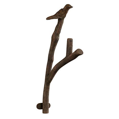 Lavish Home Decorative Bird on Tree Branch Hook-Cast Iron Shabby Chic Rustic Wall Mount Hooks for Coats, Towels, Hats, Scarves, Jewelry, and More by Lavish Home - Image 1