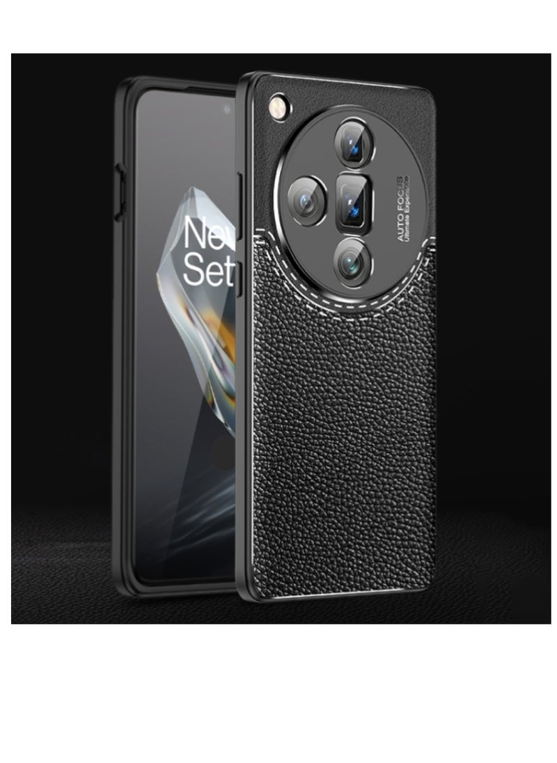 Generic - Oppo Find X7 Ultra Carbon Fiber Protective Case Cover with Litchi Pattern, Shockproof TPU, Anti-Slip, Ultra-Thin, Shock Absorption - Black - Image 1
