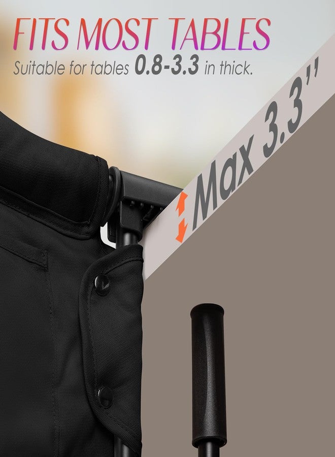 lulunemo Hook on High Chair,Portable Foldable High Chair for Babies 6-36 Months, Includes Storage Bag (Black) - Image 4