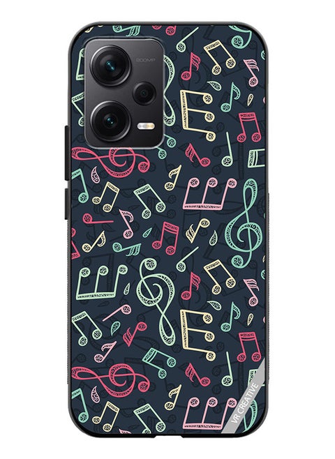 Protective Case Cover For Xiaomi Redmi Note 12 Discovery Music Pattern Design Multicolour