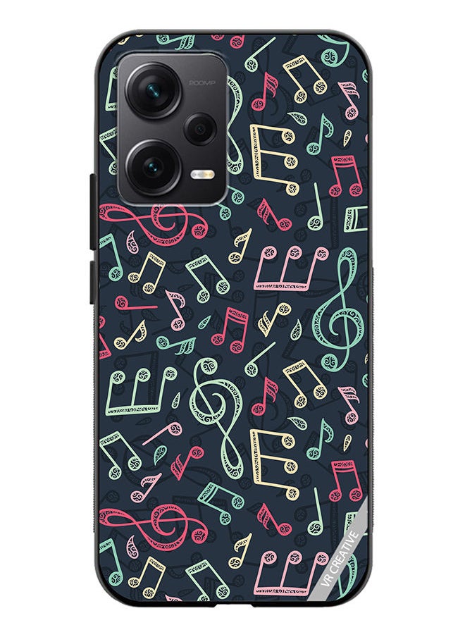 Protective Case Cover For Xiaomi Redmi Note 12 Discovery Music Pattern Design Multicolour
