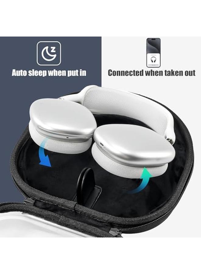 Procases Smart Case For New Airpods Max Headphone Hard Case Supports Sleep Mode Waterproof And Dustproof Protective Portable Organizer Bag Black - Image 2
