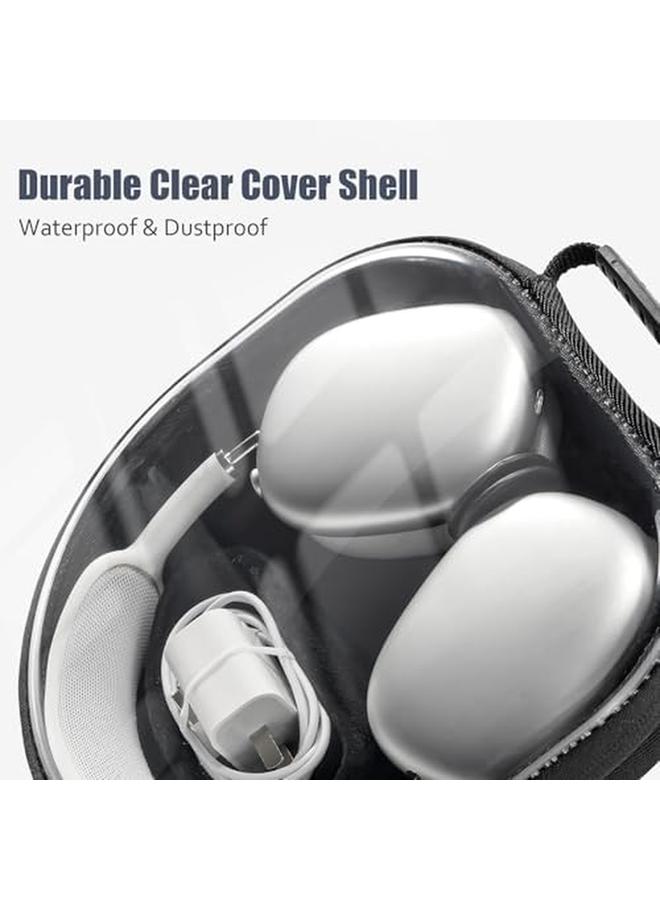 Procases Smart Case For New Airpods Max Headphone Hard Case Supports Sleep Mode Waterproof And Dustproof Protective Portable Organizer Bag Black - Image 4