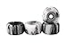 Teak Tuning Apex 61D Urethane Fingerboard Wheels Slim Bowl Shaped 75mm Diameter ABEC9 Stealth Bearings Made in The USA Grey White Swirl Colorway - Image 3