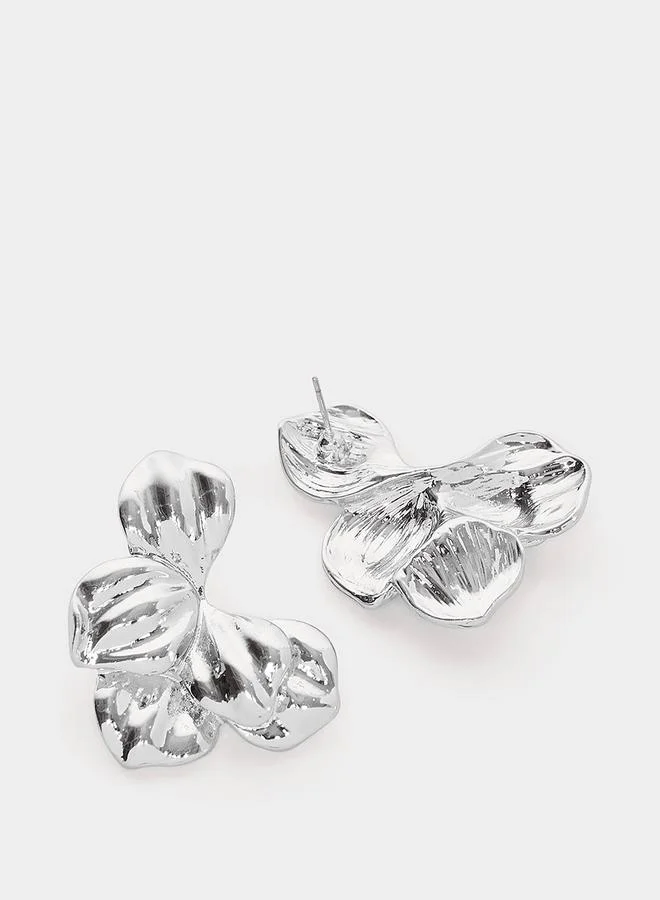 Styli Textured Stud Earrings