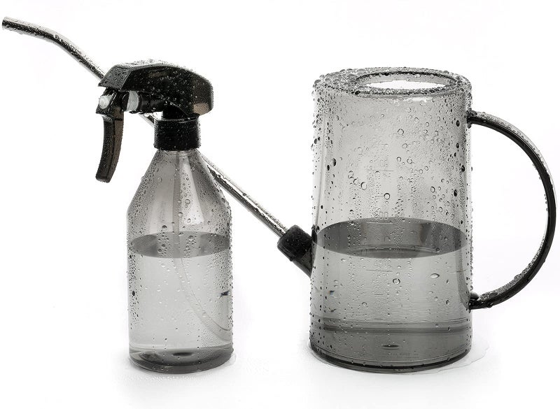 Watering Can Indoor Small Watering Cans for House Plants Succulents and Flowers Long Spout 1 Liter with Bonus Plant Mister Spray Bottle