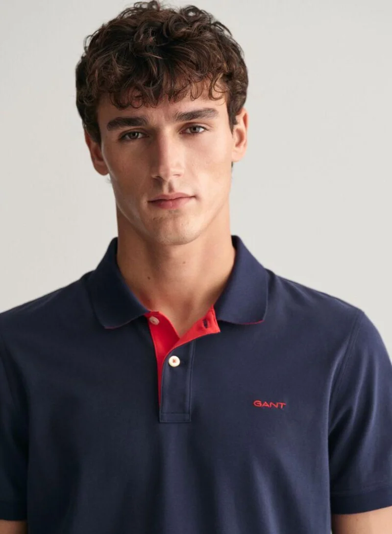غانت Gant Contrast Piqué Polo Shirt