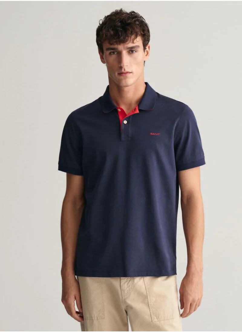 غانت Gant Contrast Piqué Polo Shirt