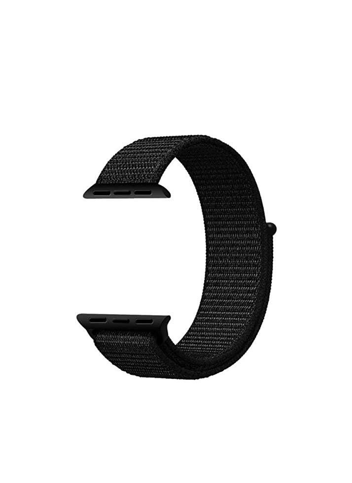 Nylon Sport Band for Apple Watch 41mm 38mm, Soft Replacement Strap for iWatch Series 4/3/2/1 (Black)