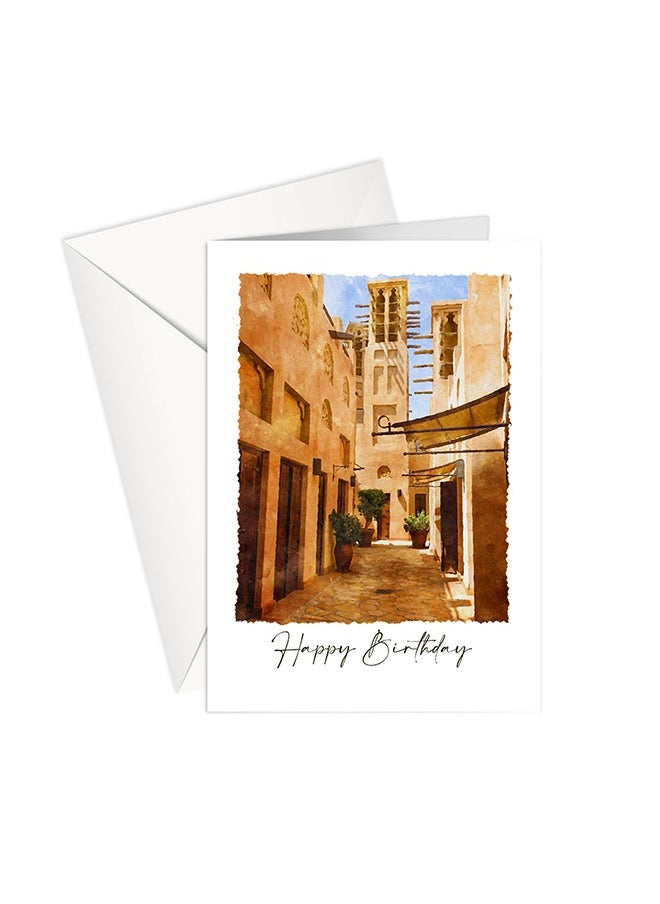 Happy Birthday Greeting Card – 12.5 cm x 17.8 cm |  Bur Dubai Watercolour Greeting Card Design with Envelope - pzsku/ZBF6FD21BE1C3DBE0625FZ/45/_/1731095747/0d10457a-5b50-4387-8529-a272f8efebf7