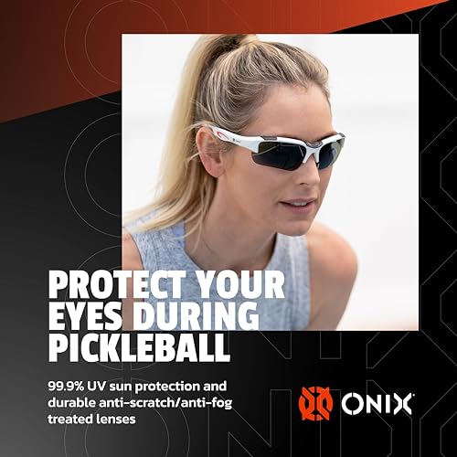 ONIX Pickleball Falcon Eyewear Sun Protection Non-Slip Nose Piece Modern and Lightweight Secure Design - Image 3