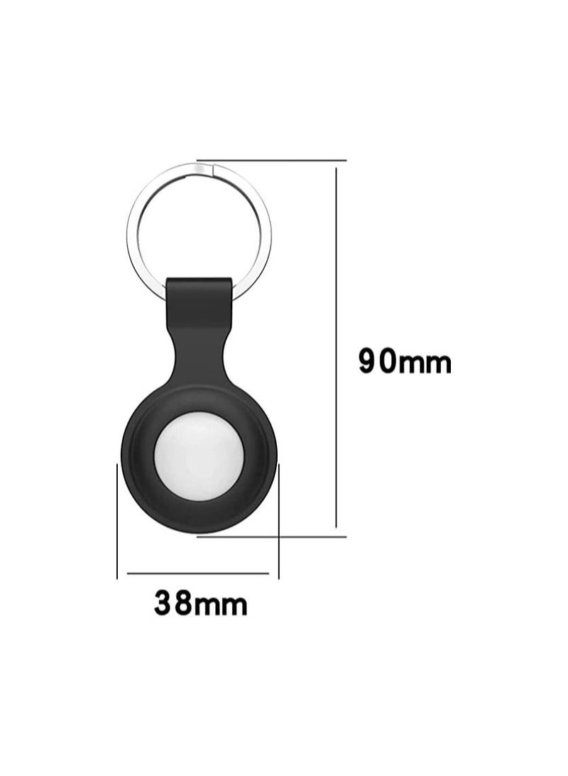 4 Packs Anti Lost Case for AirTag Finder 2021 Protective Case Cover with Keychain Ring Compatible with Air Tags, Easy Carry and Flexible Tag Holder Keeps Signal Strong (Silicone 4 PCS) - Image 5