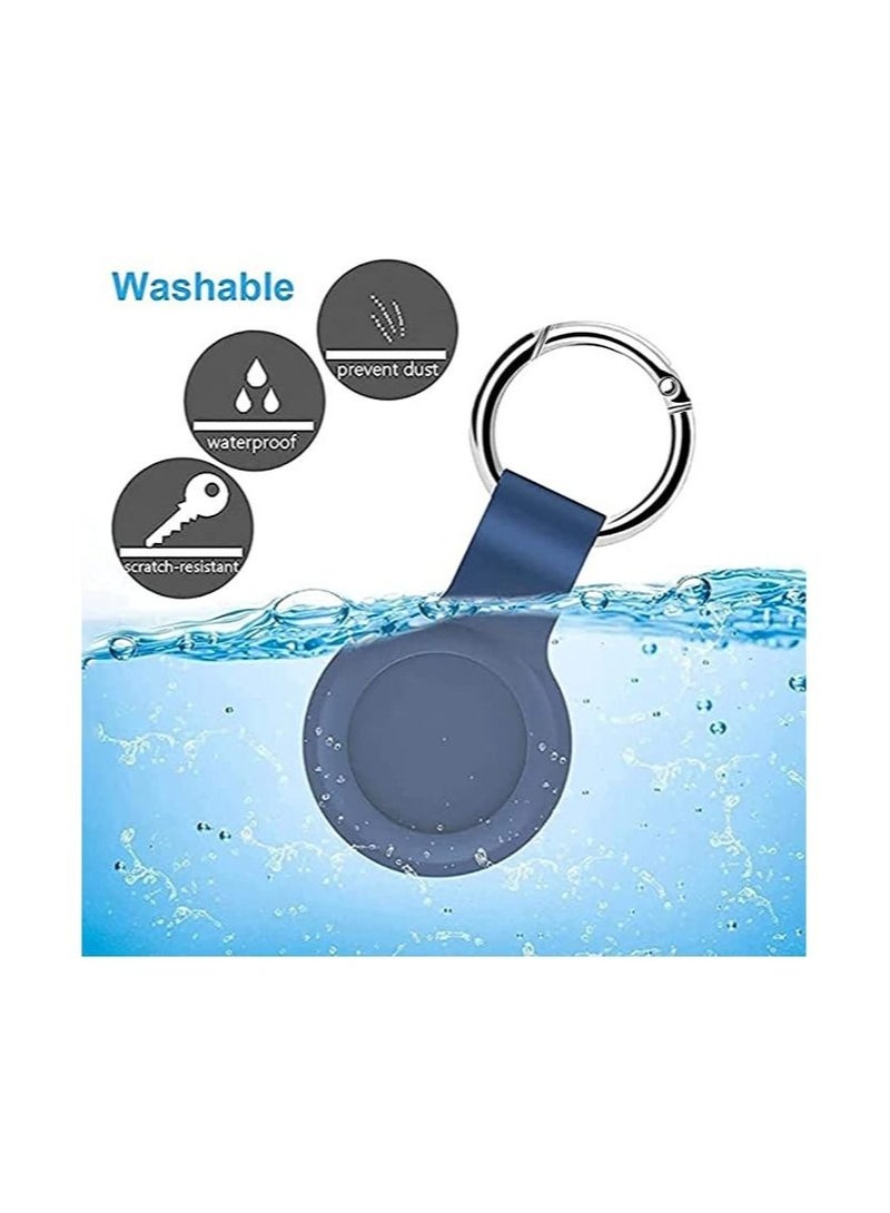 4 Packs Anti Lost Case for AirTag Finder 2021 Protective Case Cover with Keychain Ring Compatible with Air Tags, Easy Carry and Flexible Tag Holder Keeps Signal Strong (Silicone 4 PCS) - Image 3