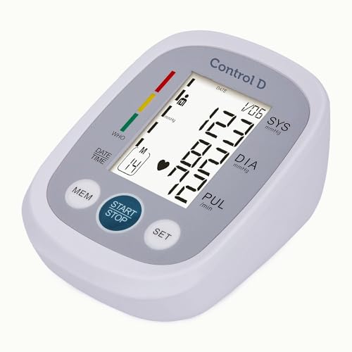 Control D كونترول دي هوملي جهاز قياس ضغط الدم الرقمي الذكي التلقائي مؤشر ارتفاع ضغط الدم للذراع العلوي المحمول مع منفذ USB-C - Image 1