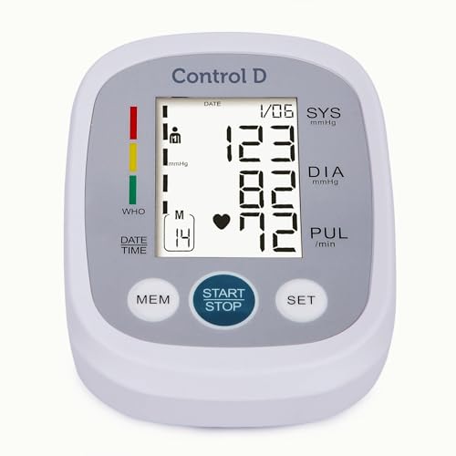 Control D كونترول دي هوملي جهاز قياس ضغط الدم الرقمي الذكي التلقائي مؤشر ارتفاع ضغط الدم للذراع العلوي المحمول مع منفذ USB-C - Image 5