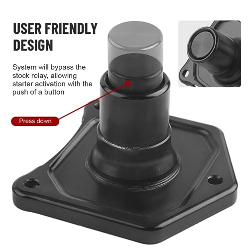 GZYF Motorcycle Solenoid Cover Push Starter Button 1.2/1.4 k/watt for Harley Big Twin 1991-Later, Black - Image 5