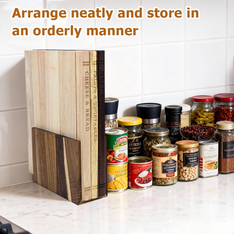 GDGJWL Acacia Wood Cutting Board Book Set, 3-Piece Decorative Chopping Boards with Stand | Book-Shaped Design| Dishwasher Safe for Easy Cleaning | Ideal for Meat, Vegetables | Unique Gift for Home Cooks - Image 4
