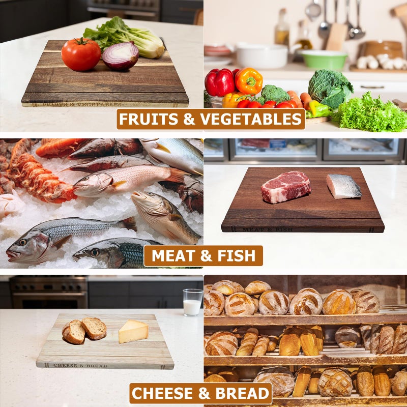 GDGJWL Acacia Wood Cutting Board Book Set, 3-Piece Decorative Chopping Boards with Stand | Book-Shaped Design| Dishwasher Safe for Easy Cleaning | Ideal for Meat, Vegetables | Unique Gift for Home Cooks - Image 3