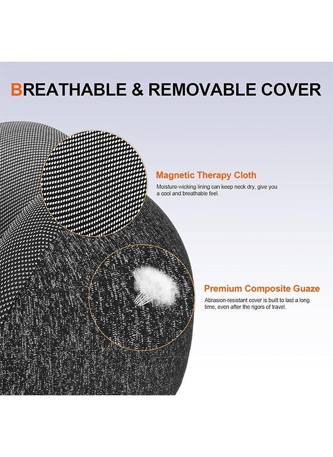 HQ-GAMING - Cervical Pillows, Memory Foam Travel Pillow with Hood, Adult Airplane Pillow for Head Rest Neck Support, Portable Pillow for Office Cars Trains Long Flights Sleeping (Deep Grey) - Image 1