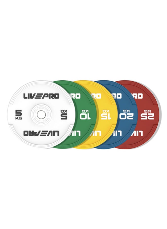 LivePro Elite Colored Rubber Bumper Plate 25Kg 
