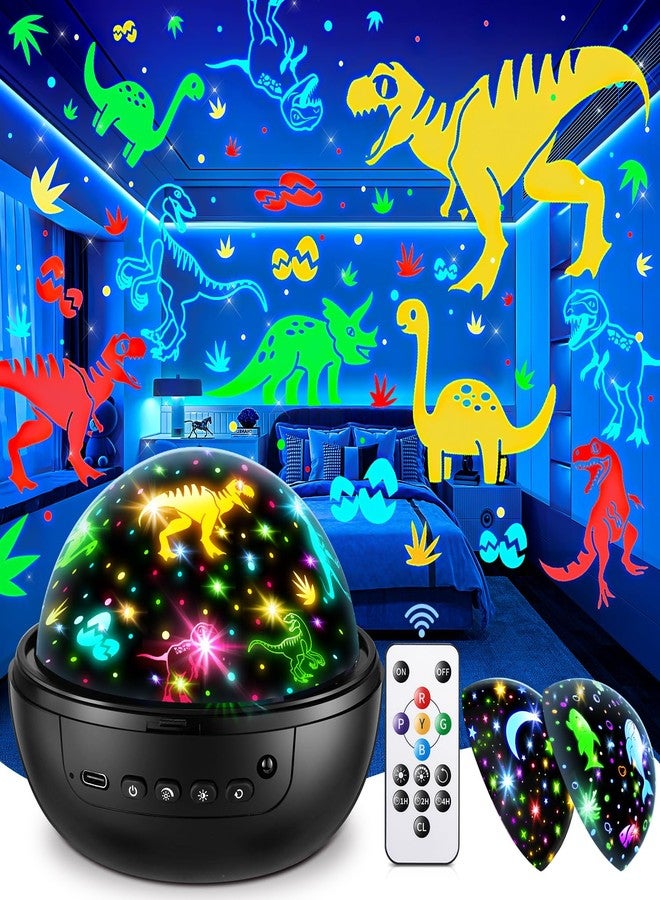 PIKOY Dinosaur Toys for Kids 3-8 | 3D Films & 31 Colors & & 360° Rotate & Timer | Dinosaur Projectror Night Light Toys for 3-8 Year Old Boys Gift for Boys - Image 1