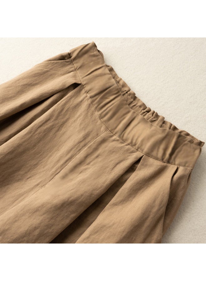 XINYANG Women's Cotton Shorts 2025 Summer Button-waist Wide-leg Casual Pants - Image 4