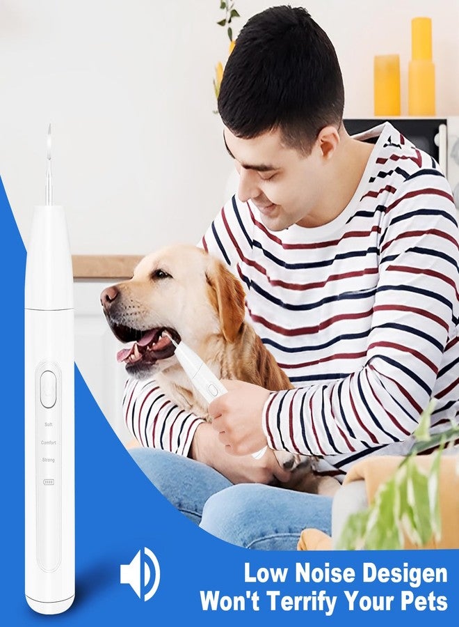 ZREVSB Dog Teeth Cleaning Kit with Light, USB Rechargeable Small Dogs Tooth Brushing Kit, 3 Modes Doggie Toothbrush, Dog Plaque and Tartar Remover for Teeth, Low Noise Dog Teeth Cleaner, Pure White - Image 5