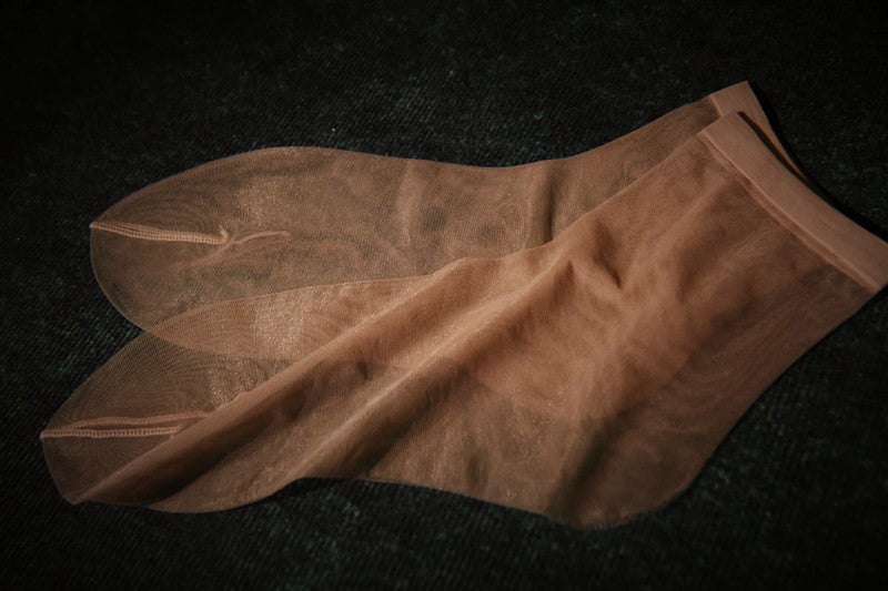 Silky Invisible 0D Sheer Short Stockings Nude - Image 1
