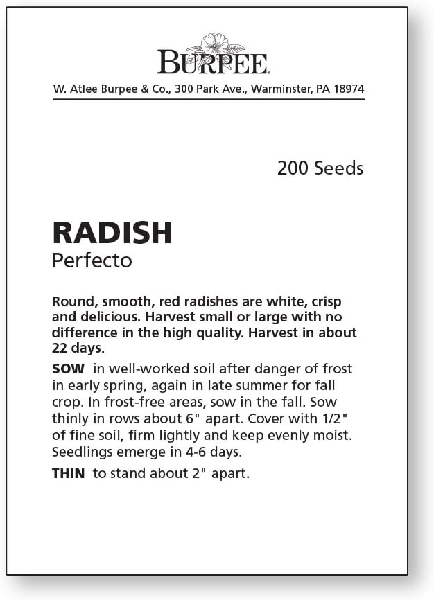 Burpee Perfecto Radish Seeds 200 seeds - Image 2