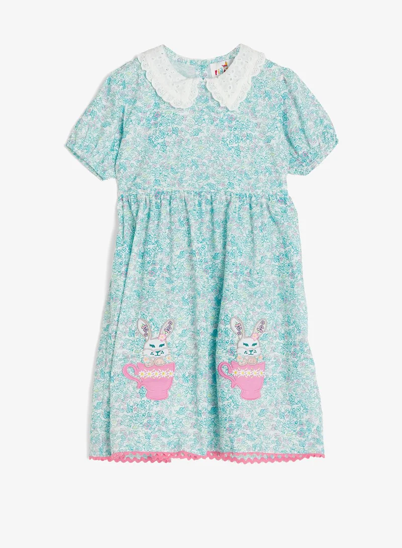 بنياتا فستان بياقة