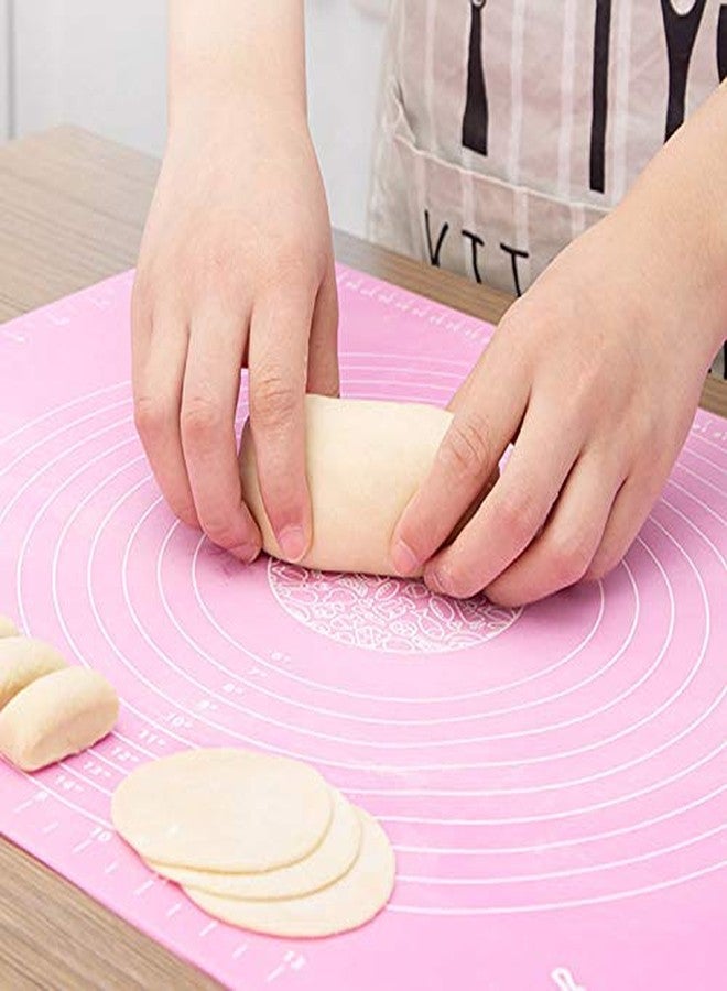 MobFest حصيرة خبز سيليكون من موب فيست® لفرد العجين والمعجنات، مزودة بمقاييس، خالية من مادة BPA، غير لاصقة وغير قابلة للانزلاق، مثالية لخبز البيتزا والكيك والروتي، مقاس 40 × 50 سم - Image 5