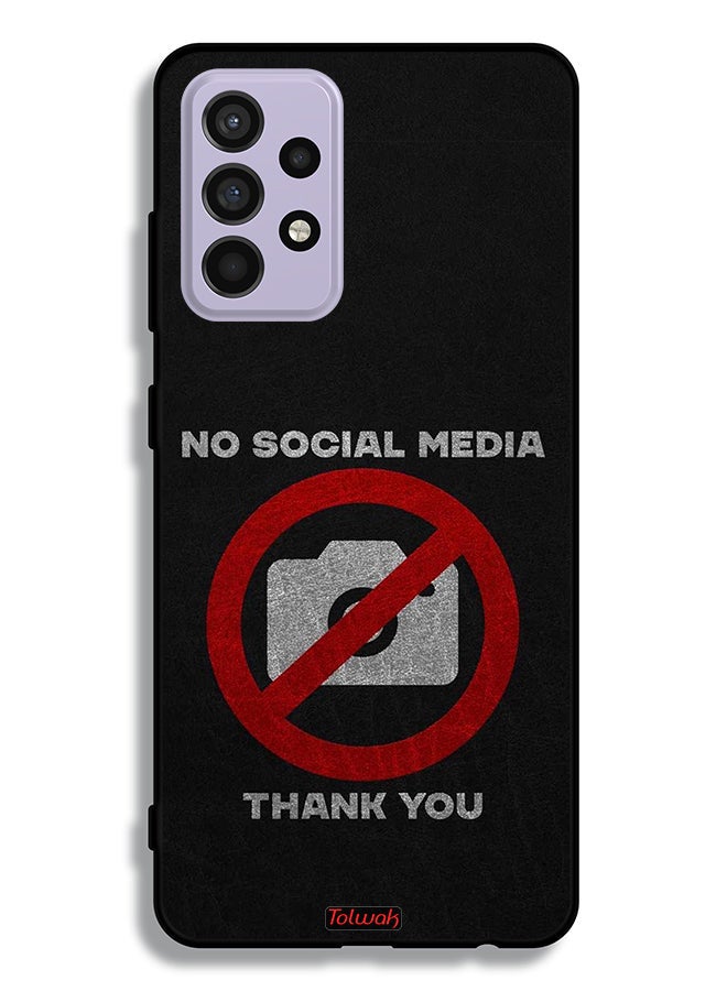 Tolwak Samsung Galaxy A52 5G Protective Case Cover No Social Media Thank You - Image 1
