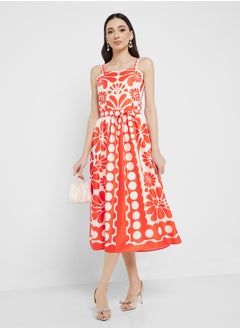 ELLA Abstract Print Summer Dress  - Image 1