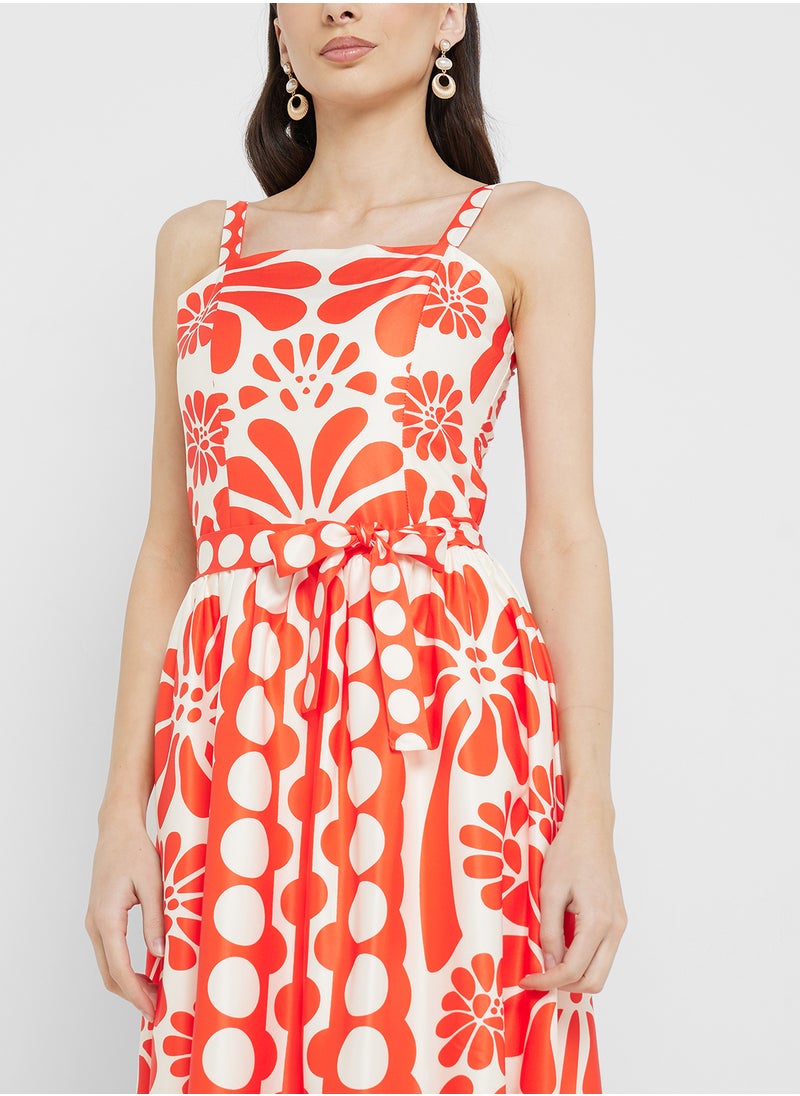 ELLA Abstract Print Summer Dress  - Image 3