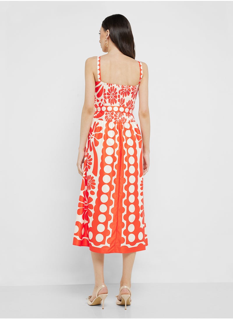ELLA Abstract Print Summer Dress  - Image 2